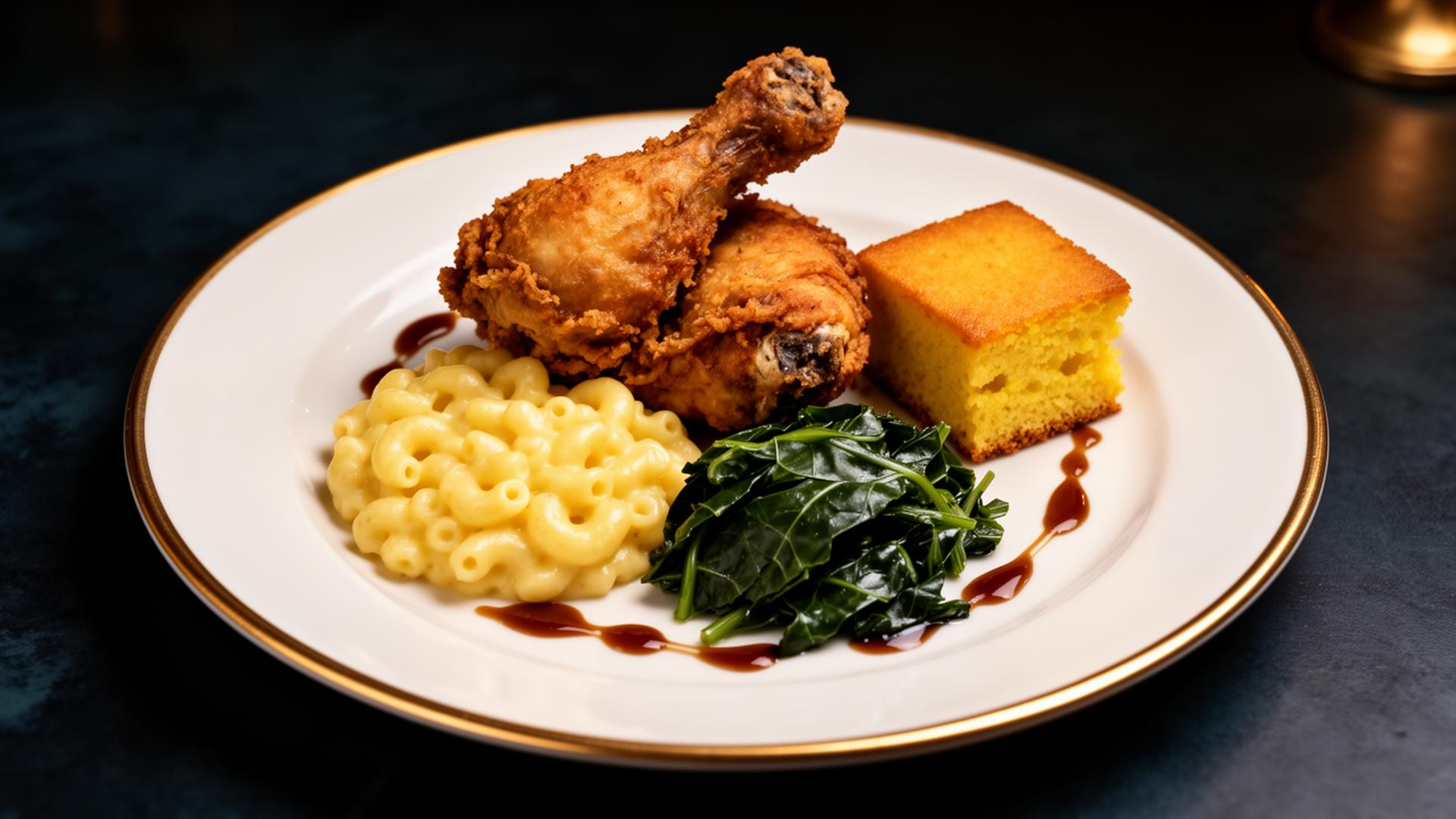 Elevated soul food plating